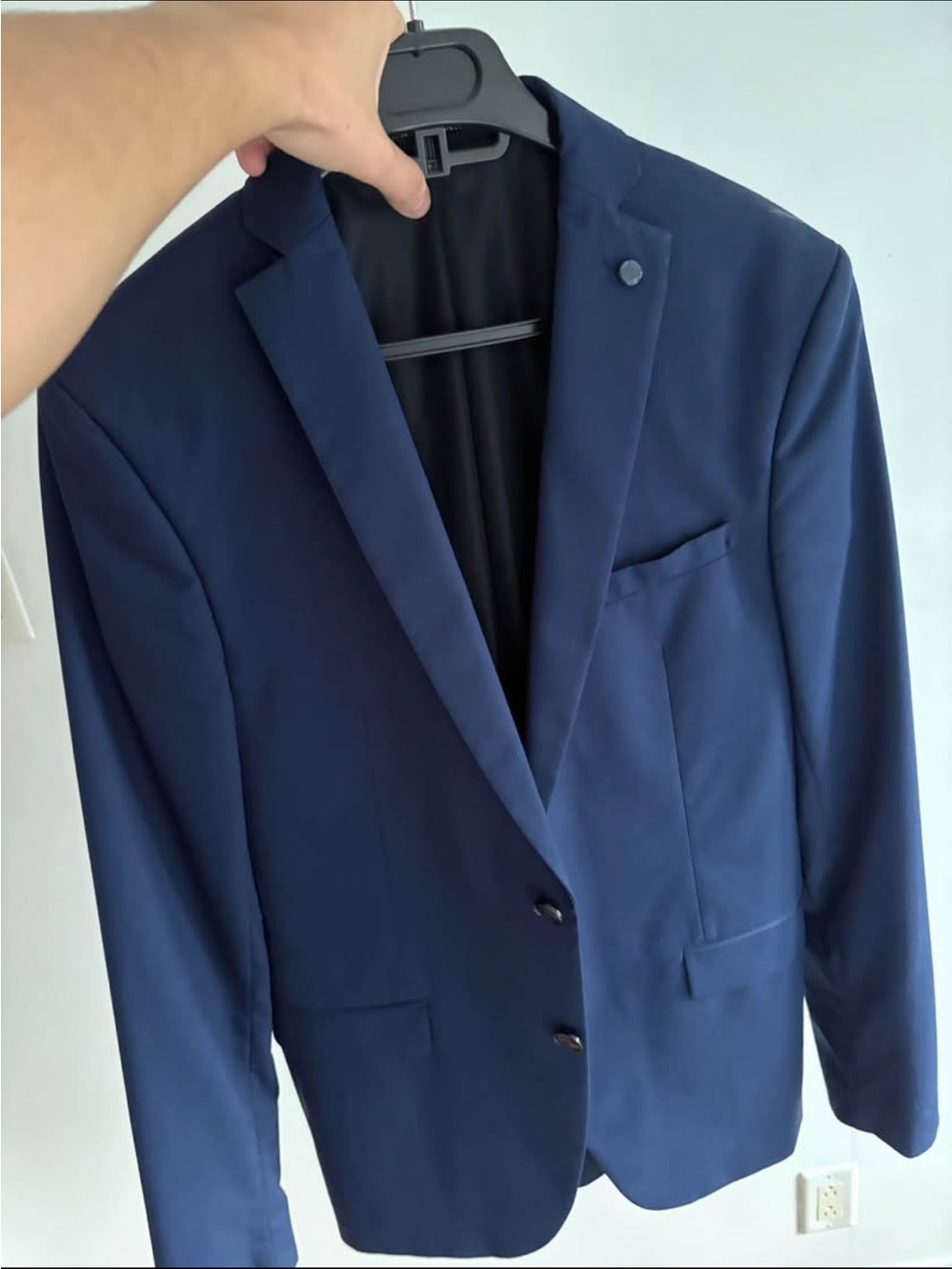 Classic Navy Men's Blazer - Tailored Single-Breasted Jacket